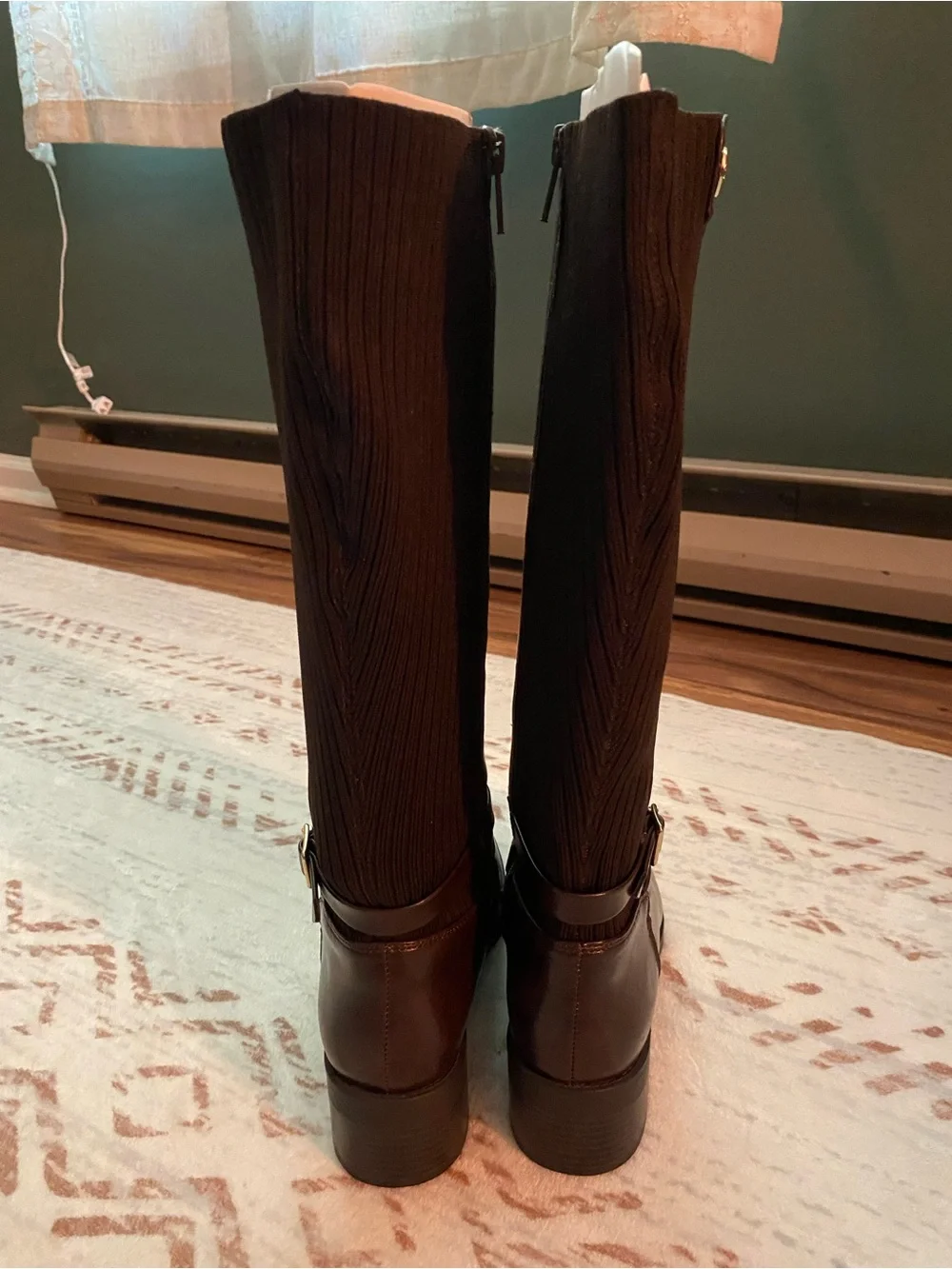 LifeStride Soft System Dark Brown Tall Riding Boots with Stretch Back Panels 9
